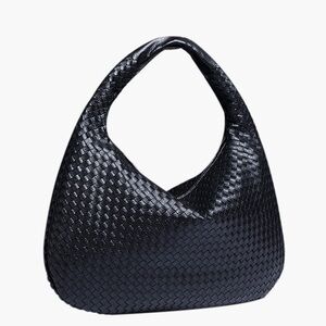 Braided Bag In Black Bottega inspired